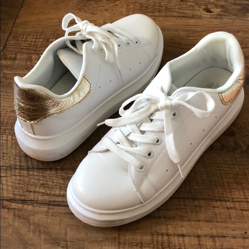 Fashion Nova white platform sneakers